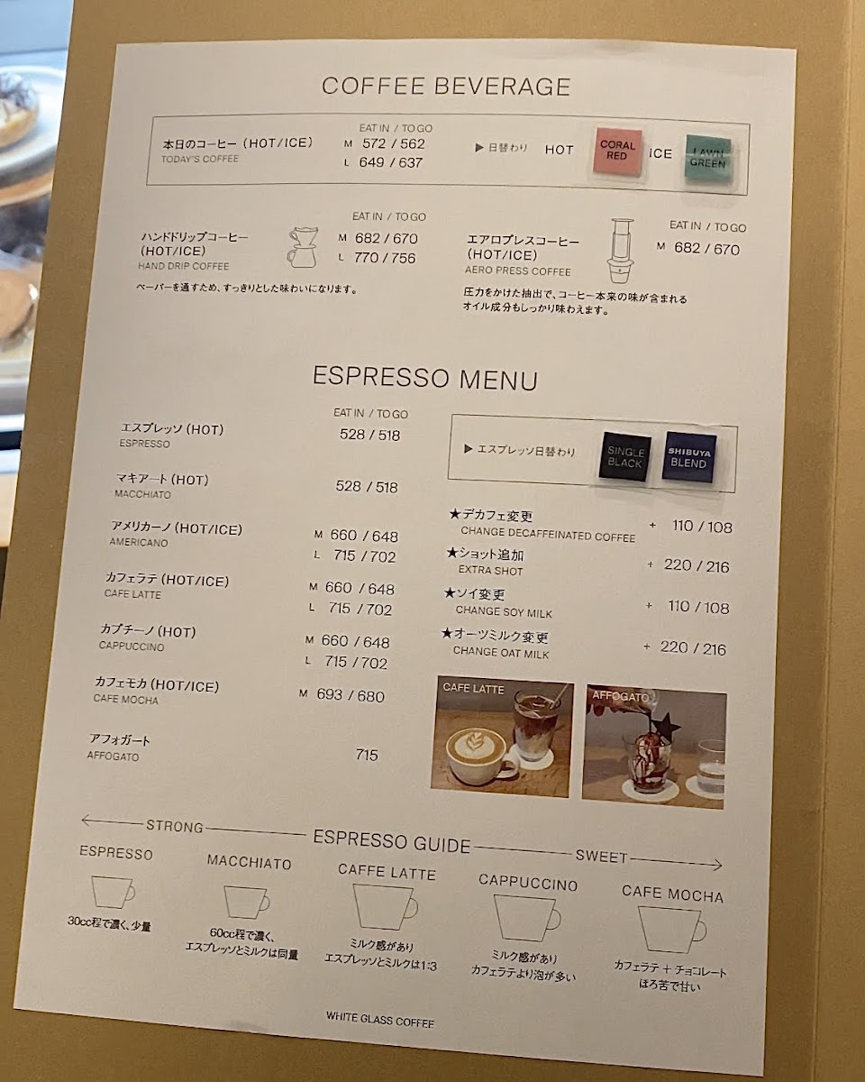 Menu White Glass Coffee-2