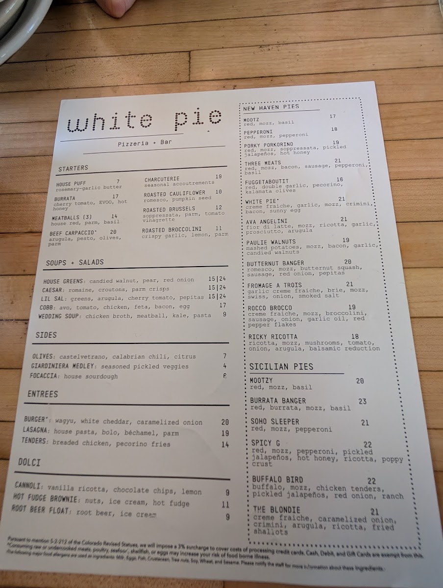 Menu White Pie Pizzeria-9