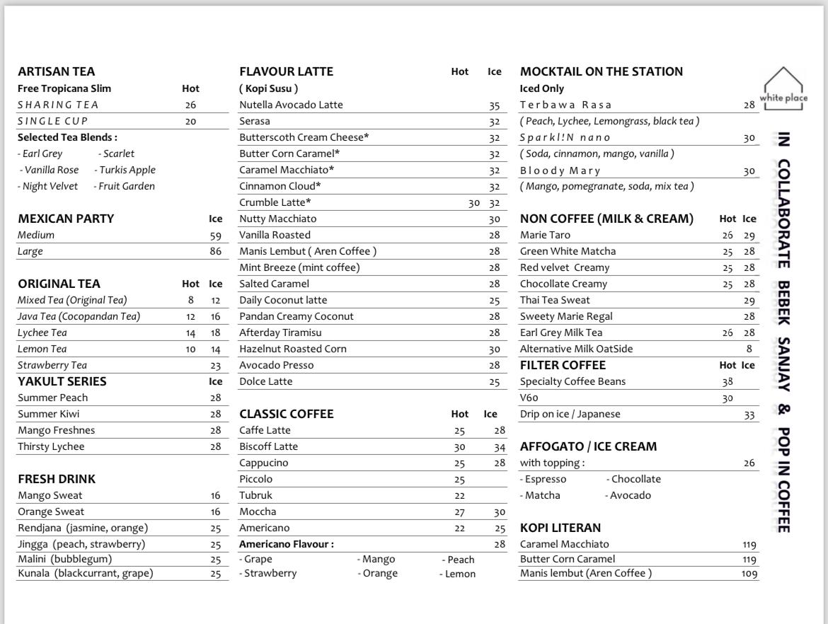 Menu White Place-1
