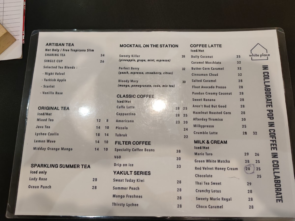 Menu White Place-10