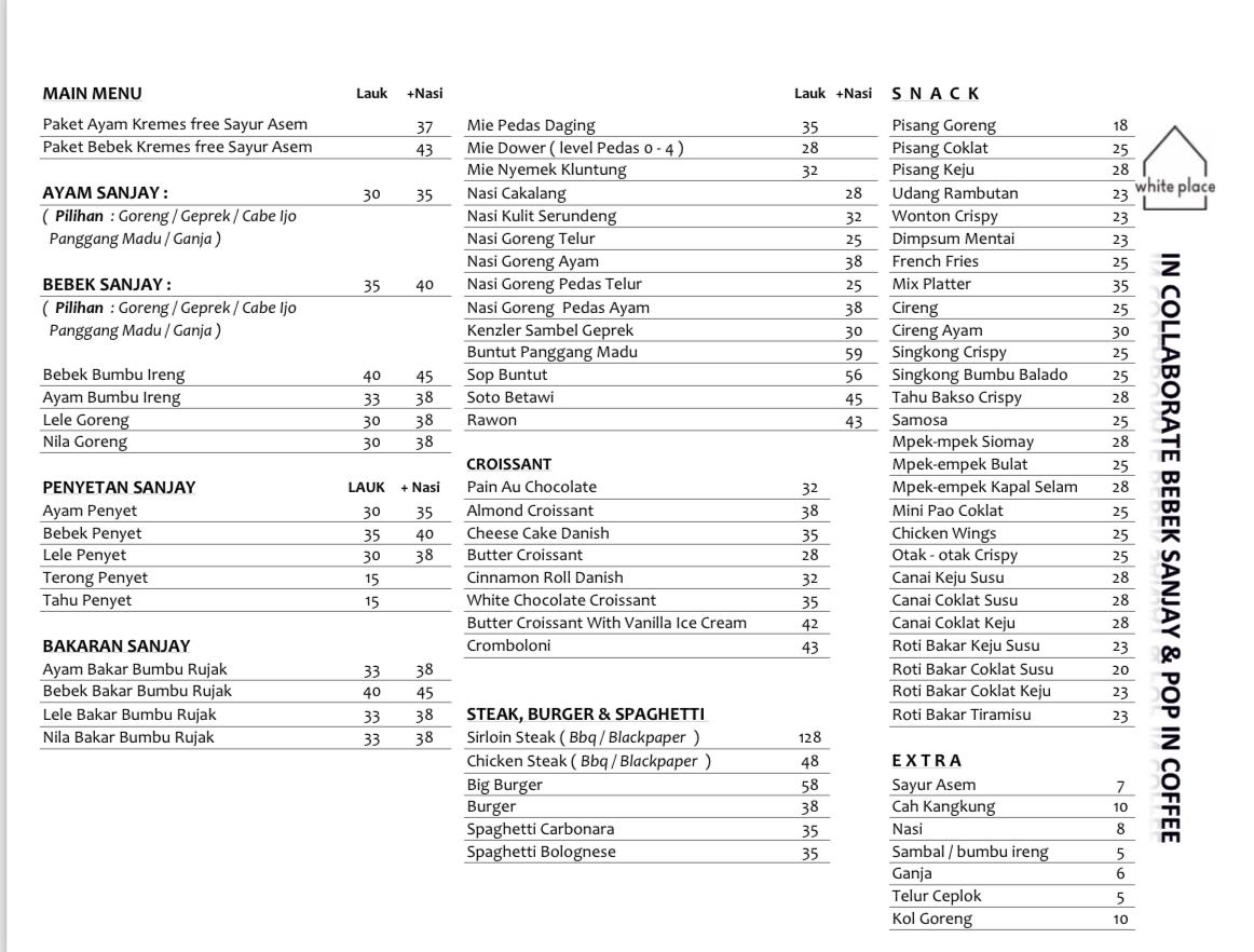 Menu White Place-2