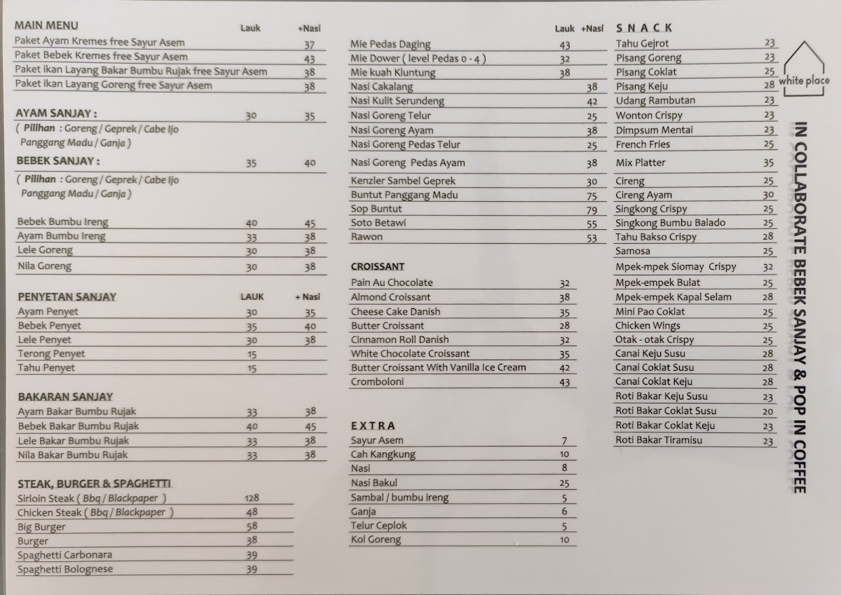Menu White Place-3