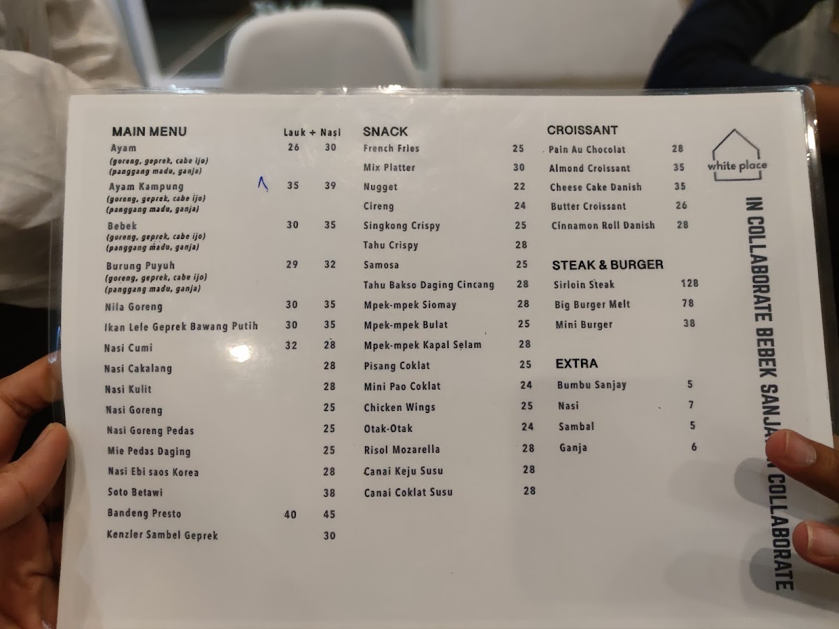 Menu White Place-7