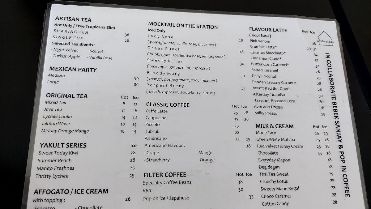 Menu White Place-9