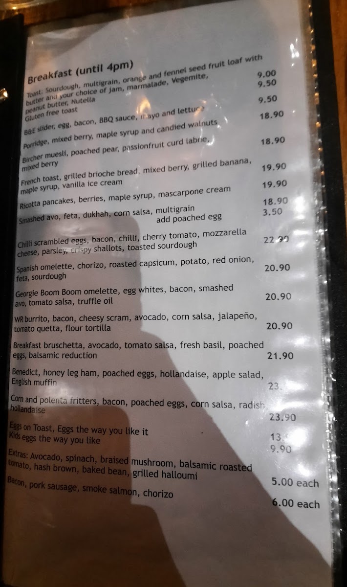 Menu White Rabbit Restaurant Brighton-5