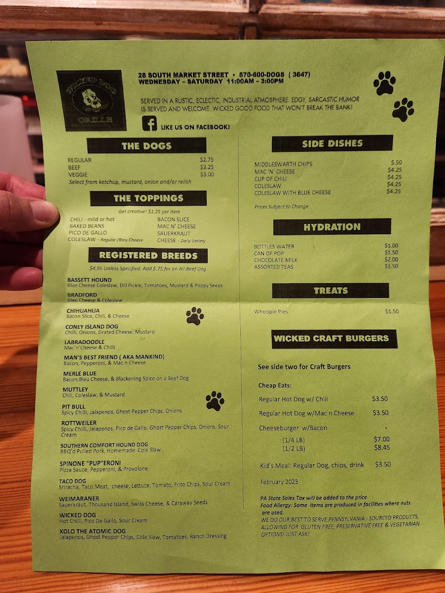 Menu Wicked Dog Grille-3