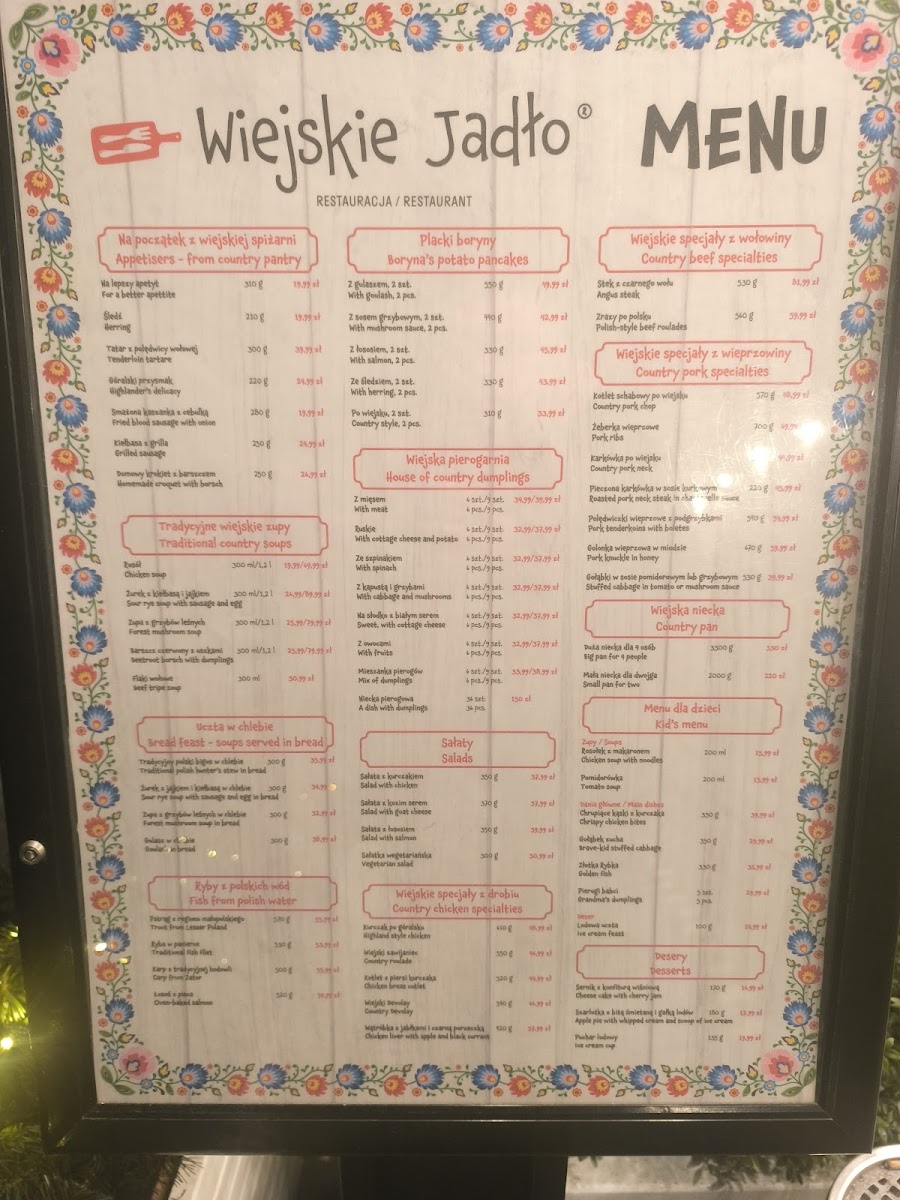 Menu Wiejskie Jadło-9