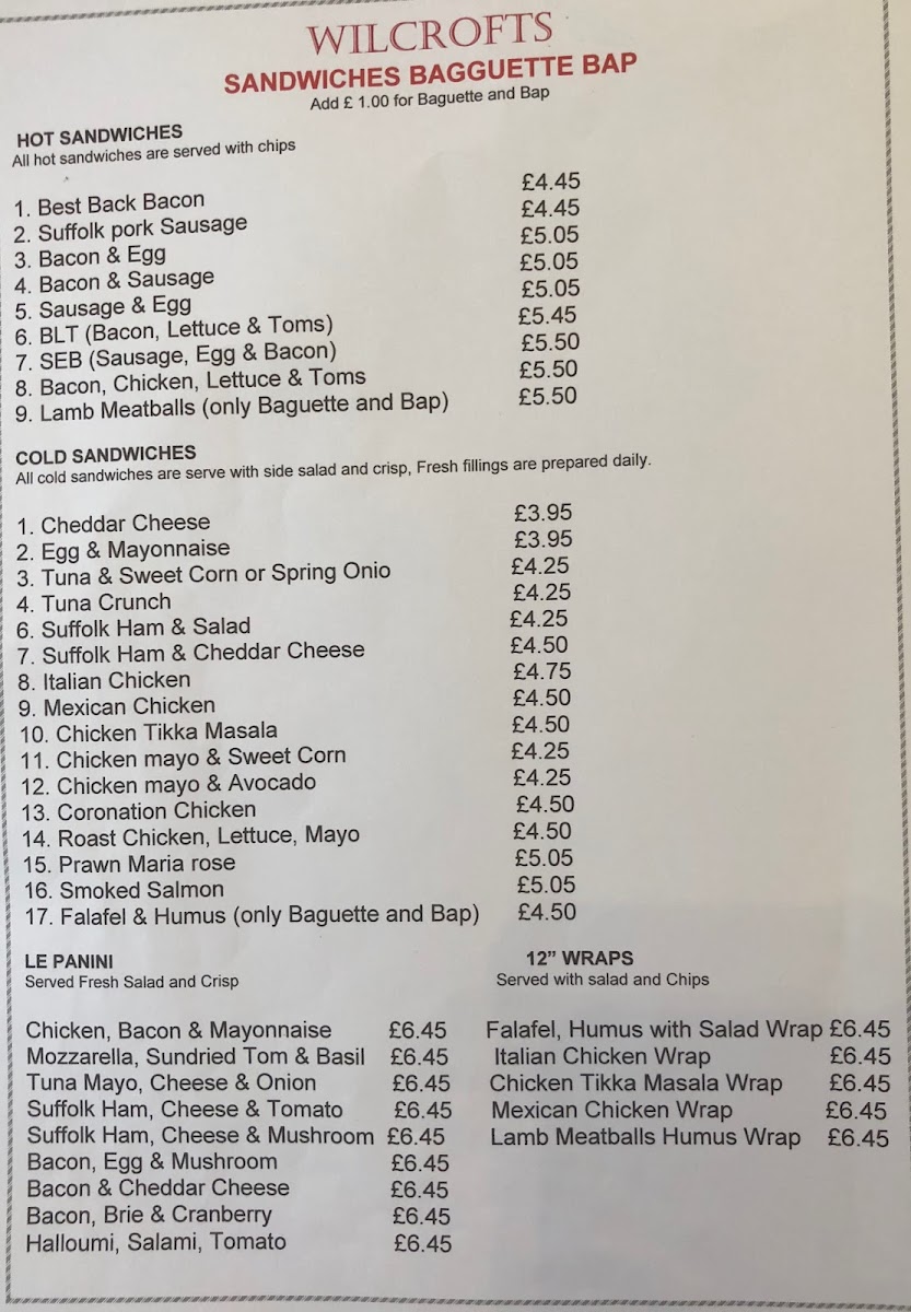 Menu Wilcrofts Cafe-10