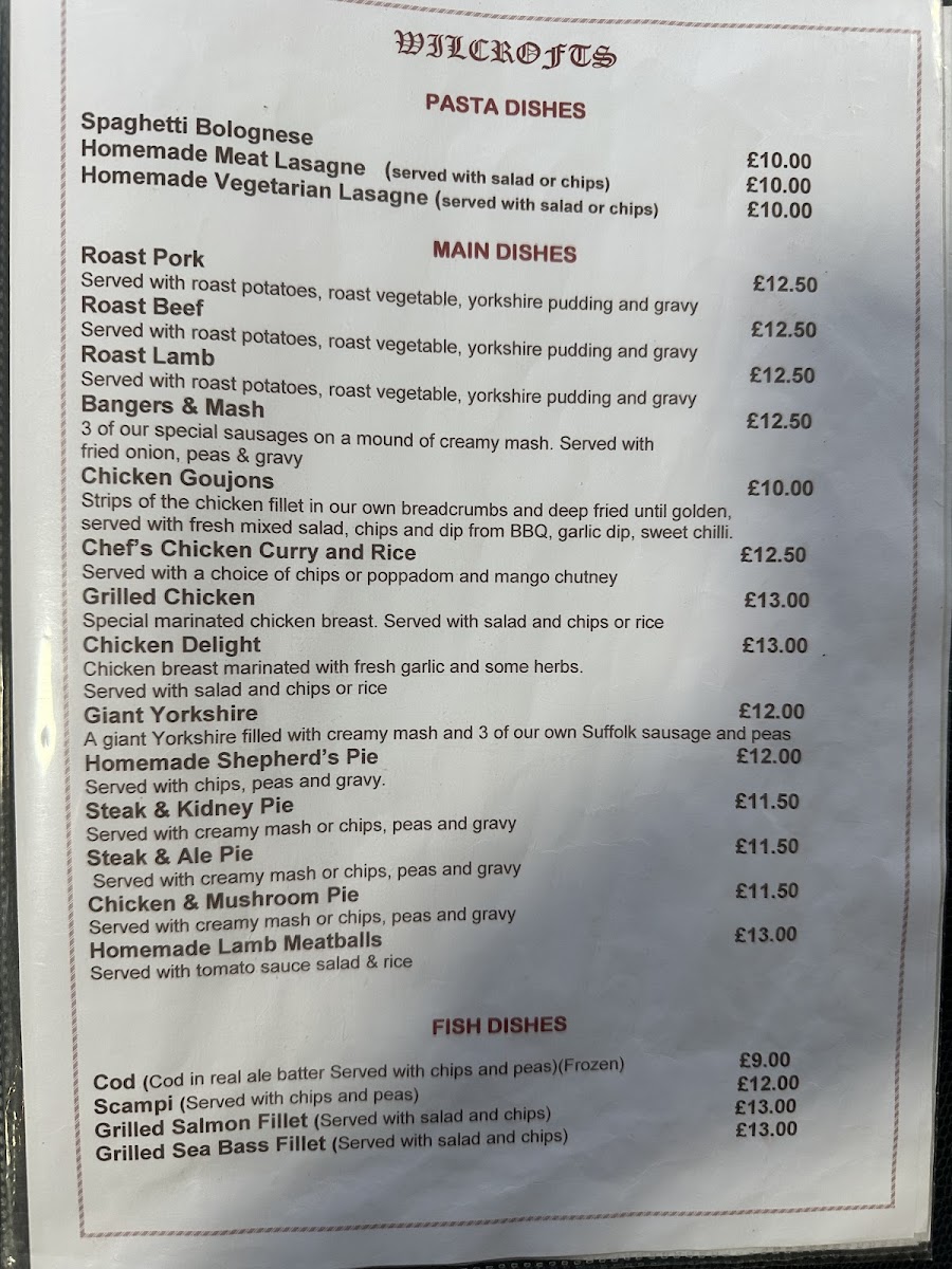 Menu Wilcrofts Cafe-2
