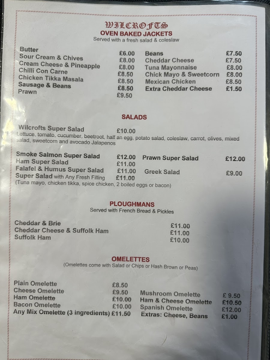 Menu Wilcrofts Cafe-4