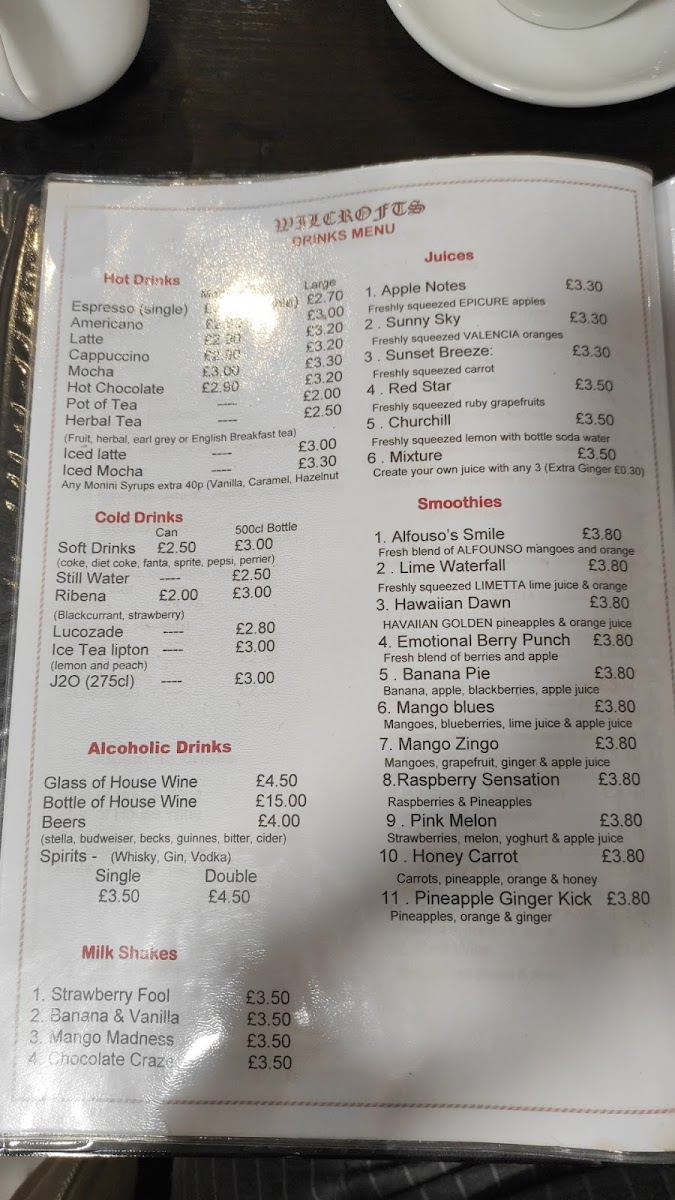 Menu Wilcrofts Cafe-6