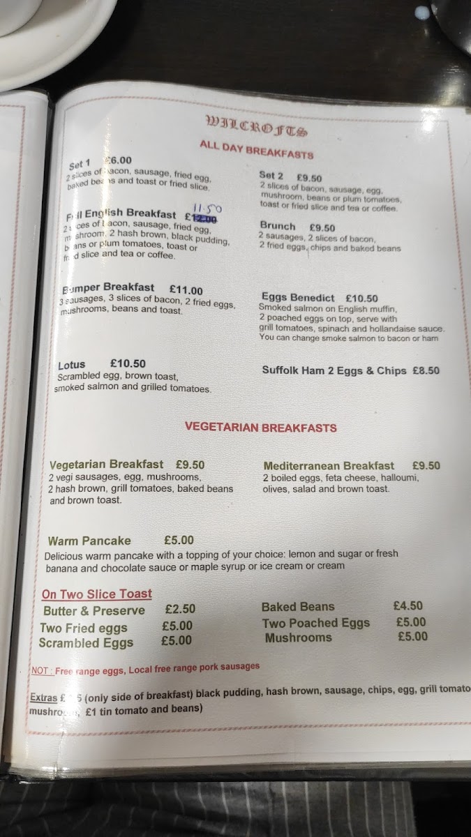 Menu Wilcrofts Cafe-7