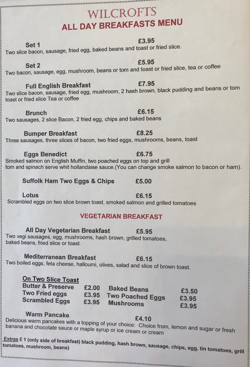 Menu Wilcrofts Cafe-8