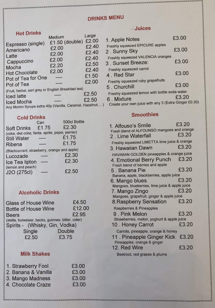 Menu Wilcrofts Cafe-9