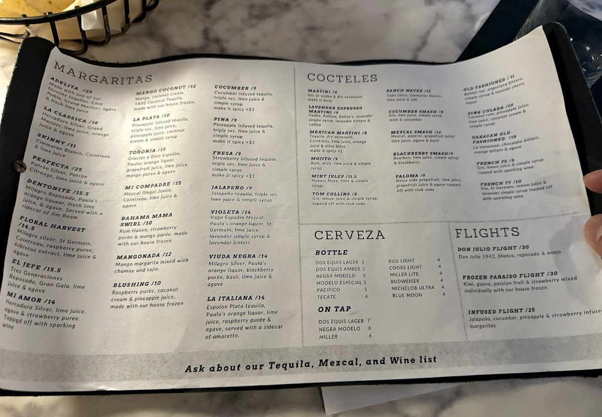 Menu Wild Cactus Cantina & Grill-1