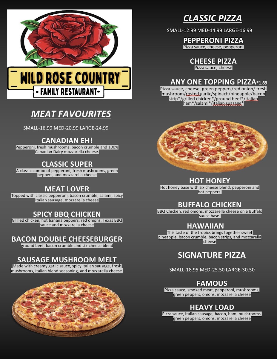 Menu Wild Rose Country Restaurant-1