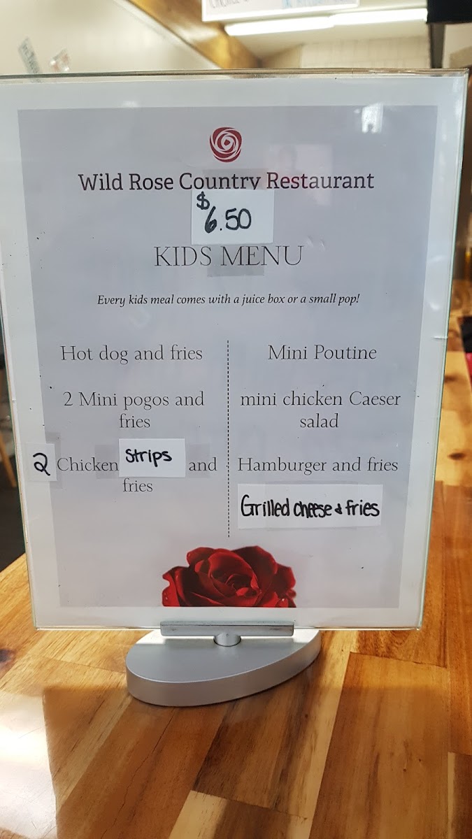Menu Wild Rose Country Restaurant-10