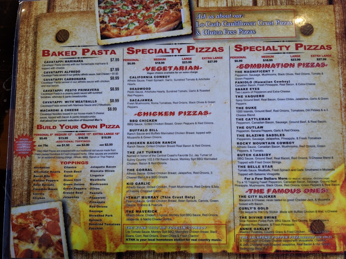 Menu Wild West Pizza & Grill-2