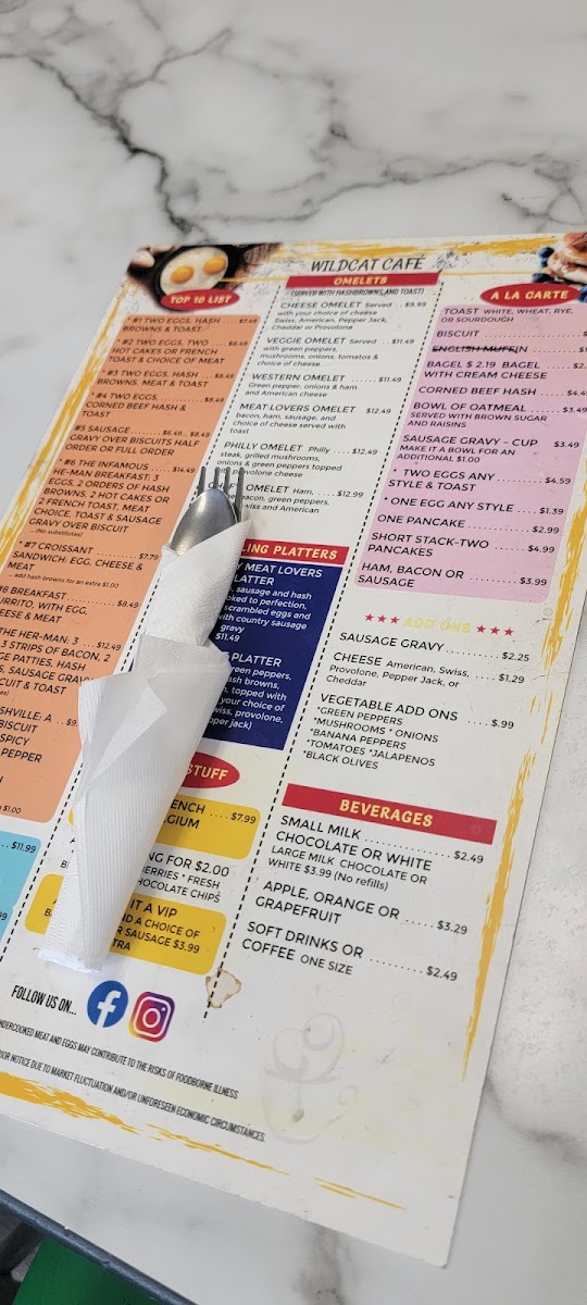 Menu Wildcat Café-5