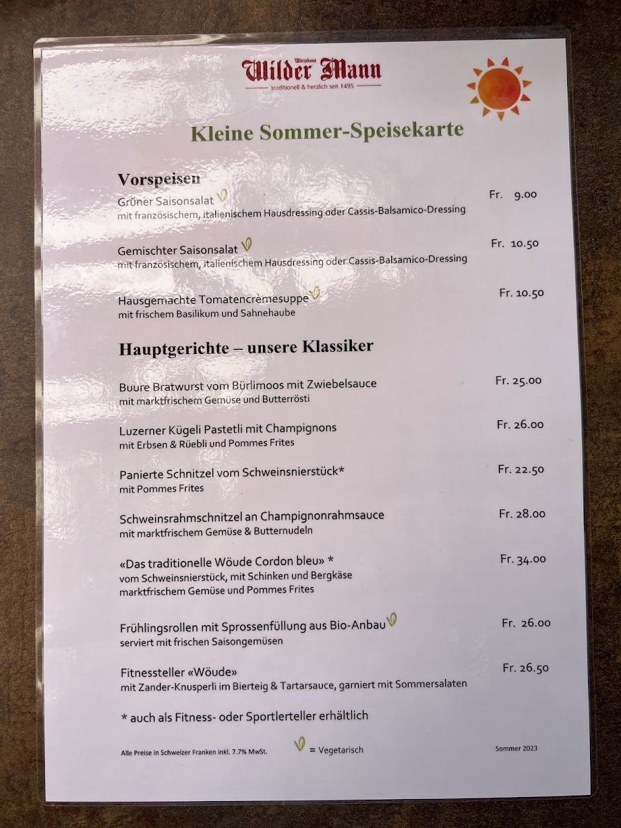Menu Wilder Mann Sursee Ag-8