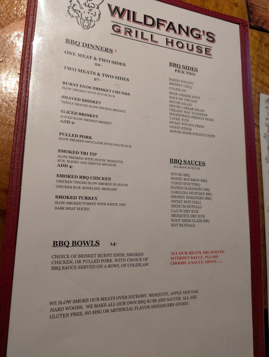 Menu Wildfang’S Grill House-9