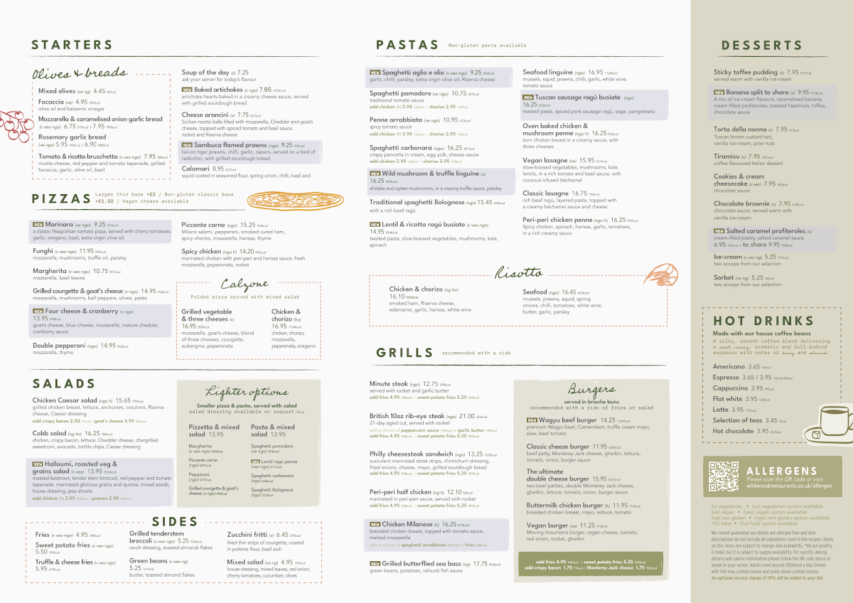 Menu Wildwood Restaurants Crawley-1