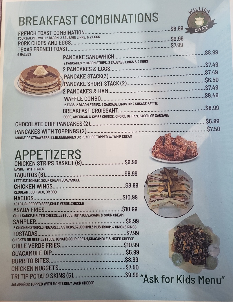 Menu Willies Cafe-1