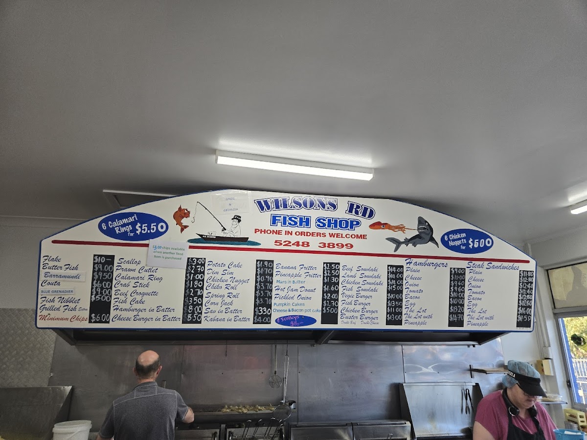 Menu Wilsons Road Fish Shop Geelong-2