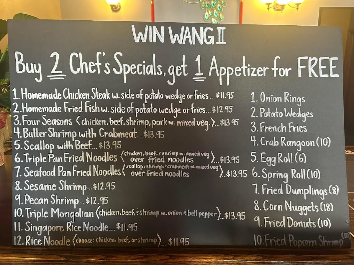 Menu Win Wang Chinese Buffet-4