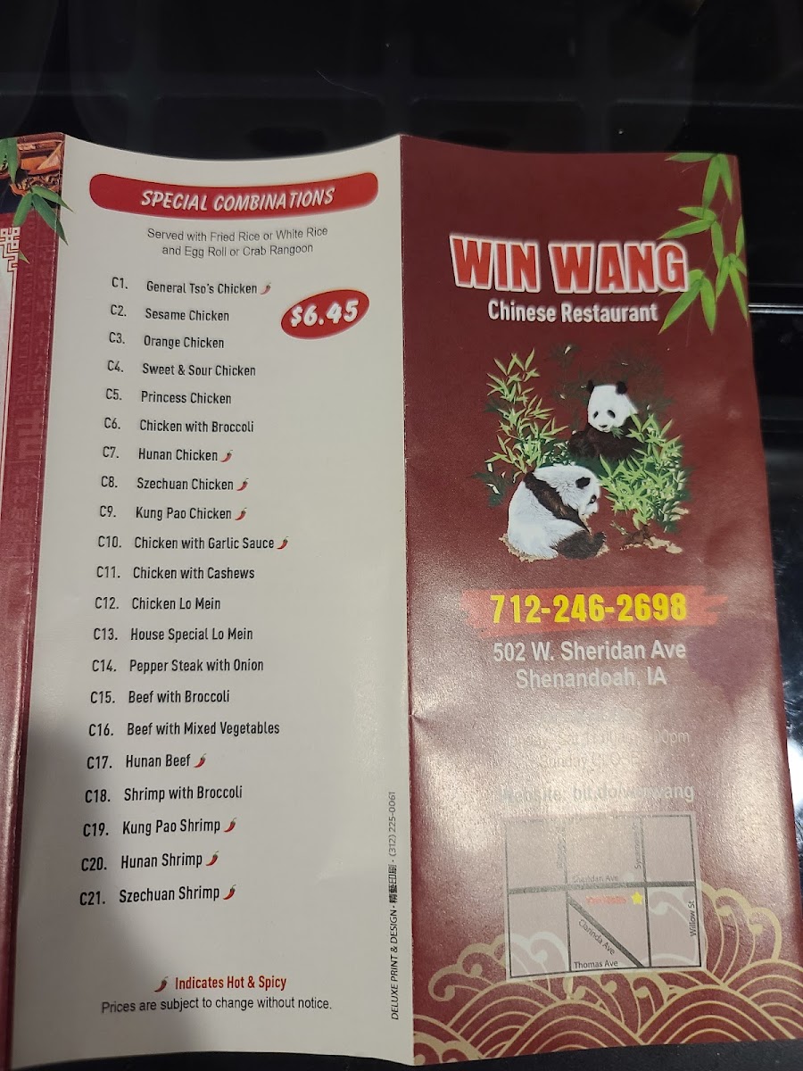Menu Win Wang Chinese Buffet-8