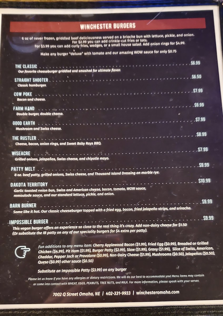 Menu Winchester Bar & Grill-6