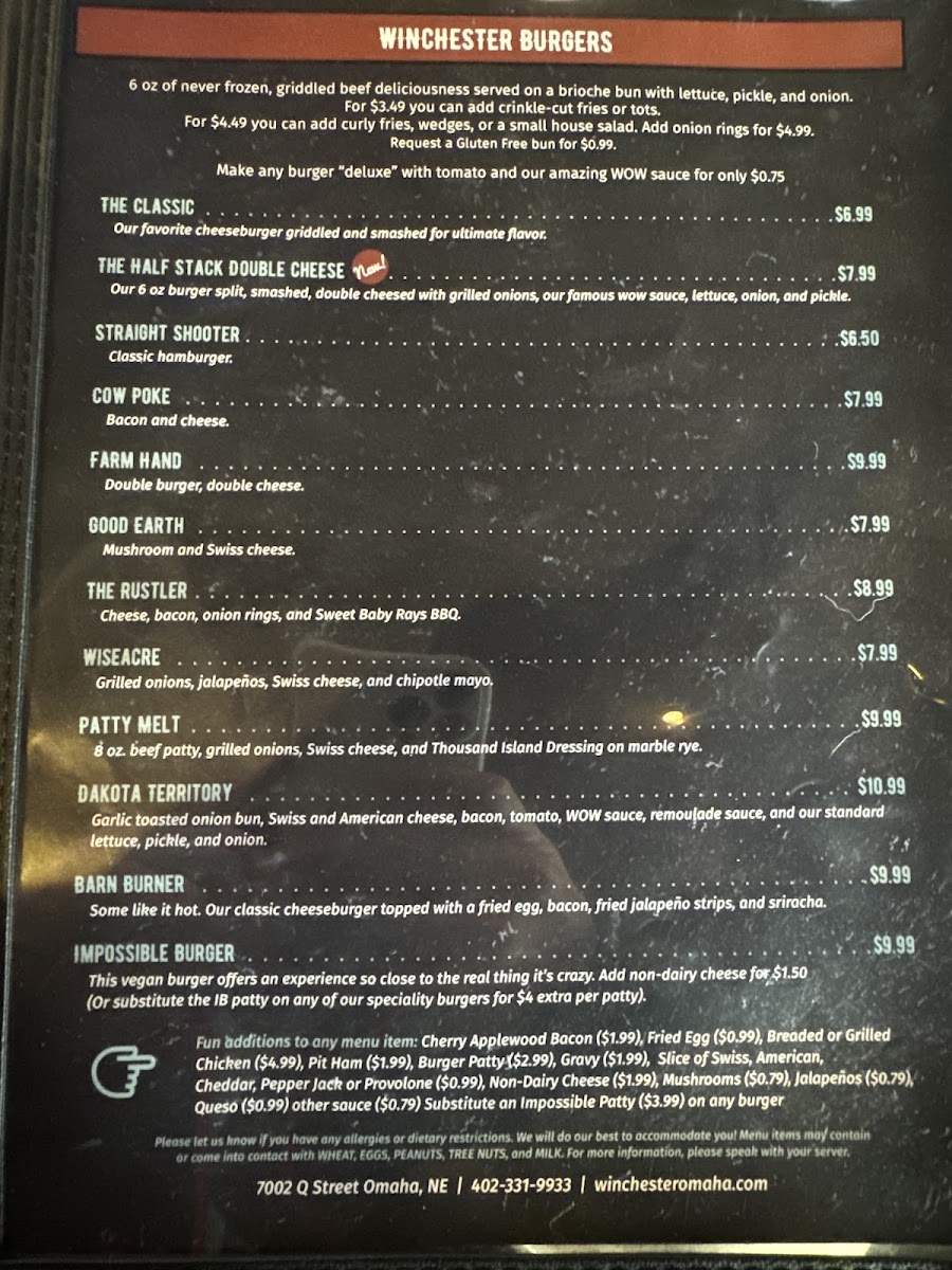 Menu Winchester Bar & Grill-9