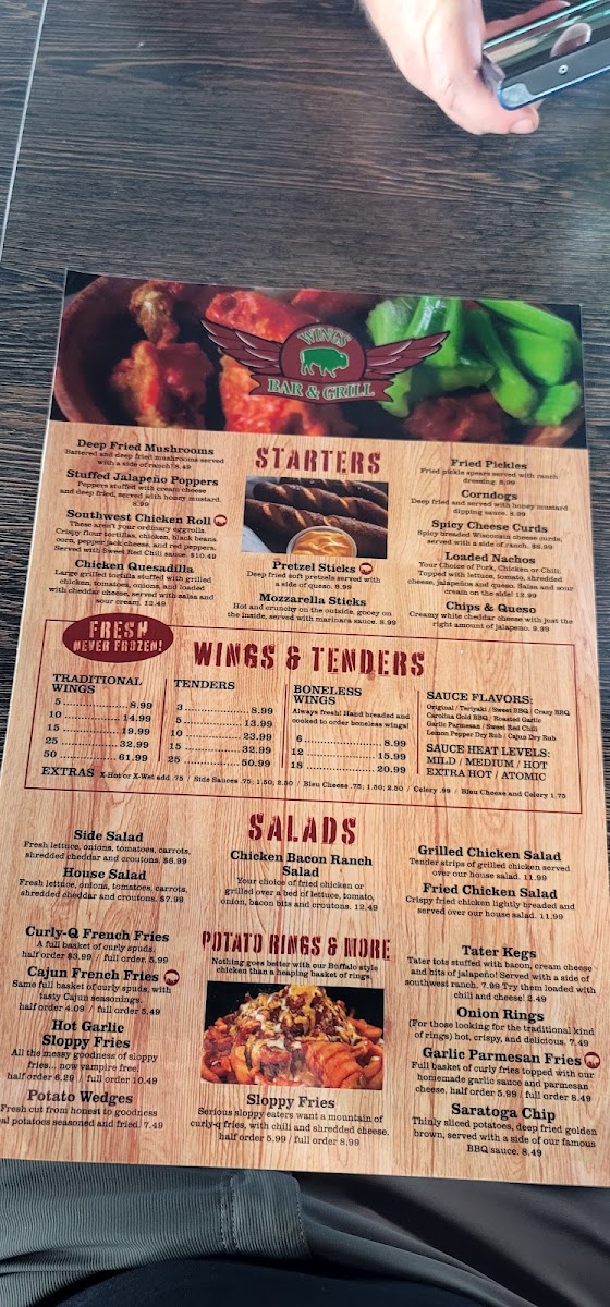 Menu Wings Bar & Grill-2