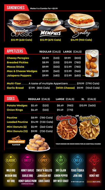 Menu Wingsup! Guelph - Speedvale-2