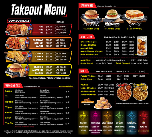 Menu Wingsup! Guelph - Speedvale-3