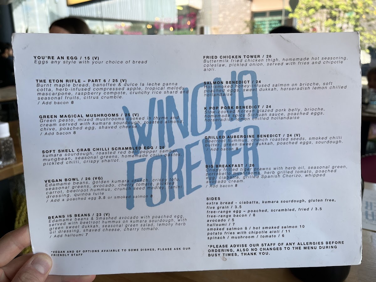 Menu Winona Forever-2