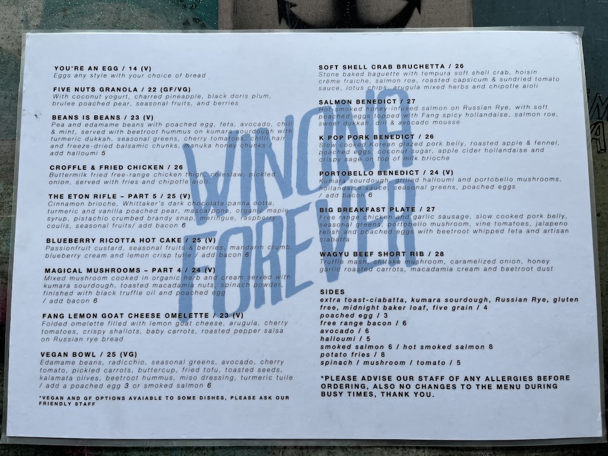 Menu Winona Forever-9