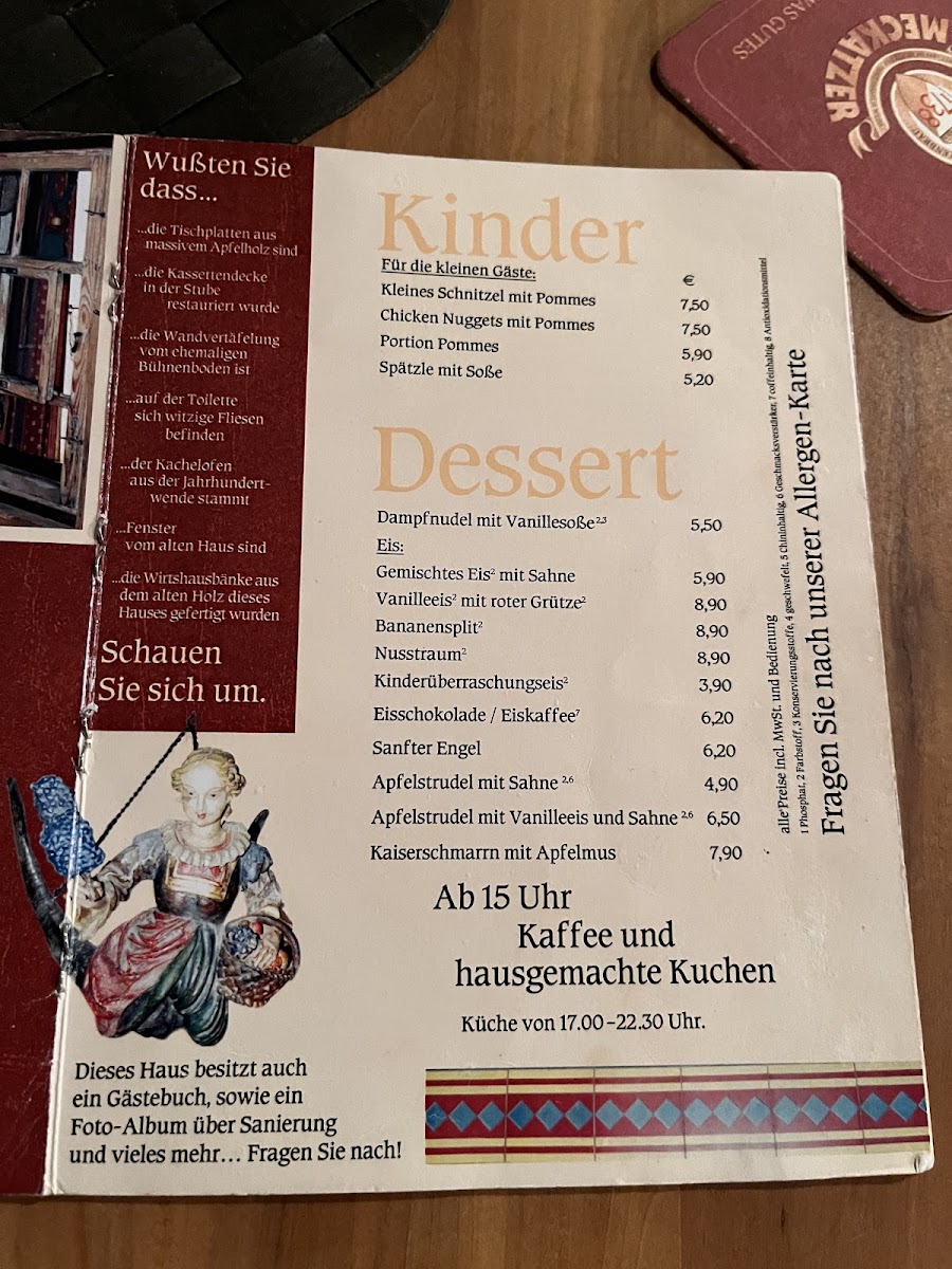 Menu Wirtshaus Zum Gerber-1