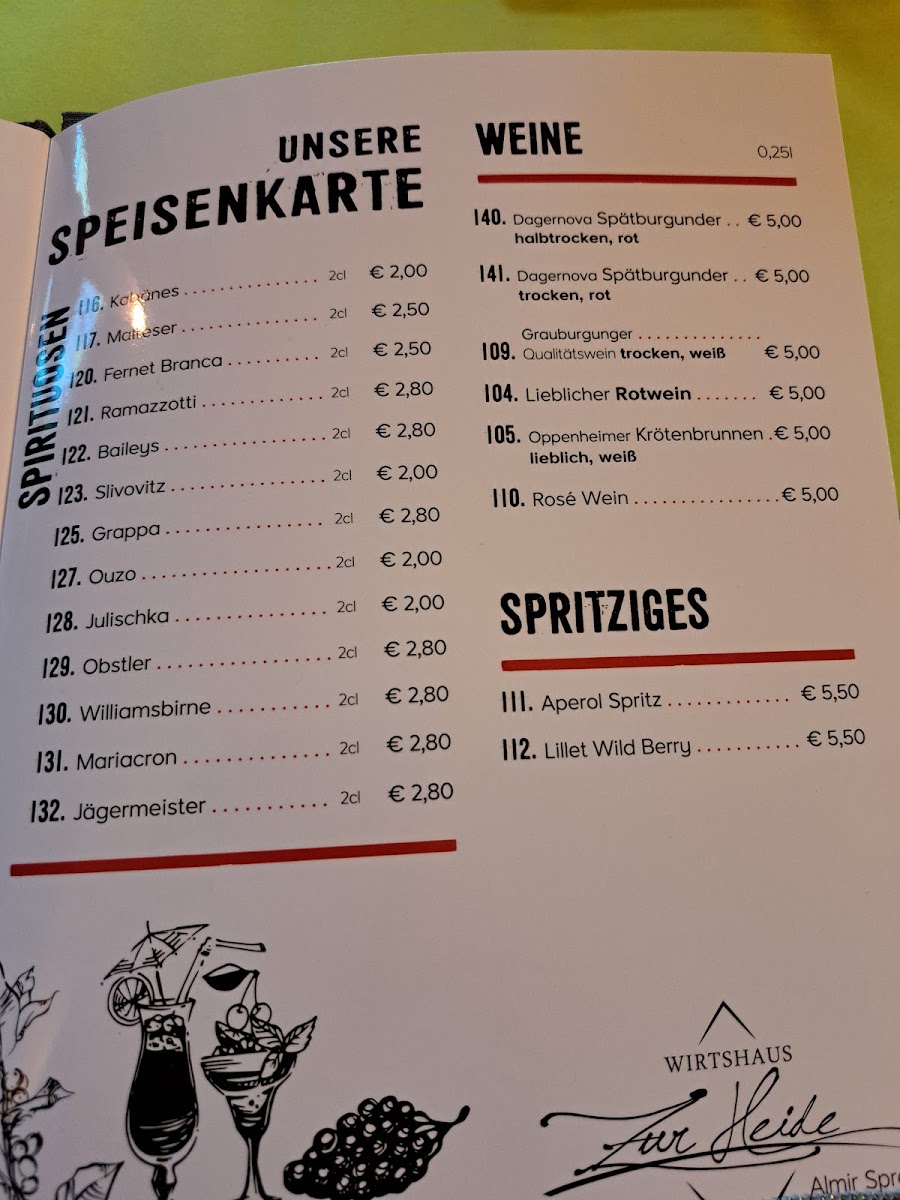 Menu Wirtshaus Zur Heide-2
