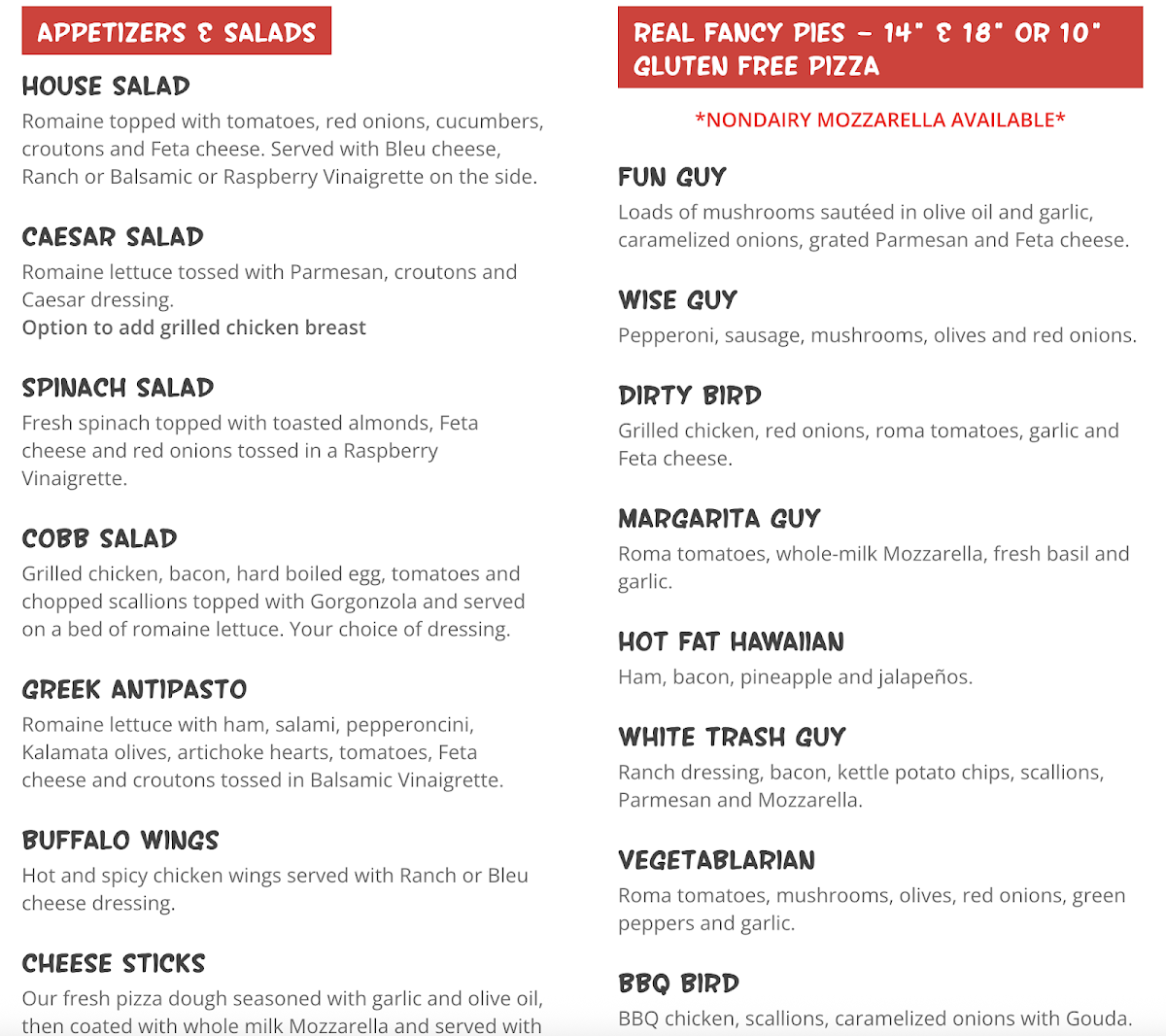 Menu Wiseguy Pizza Pie-2
