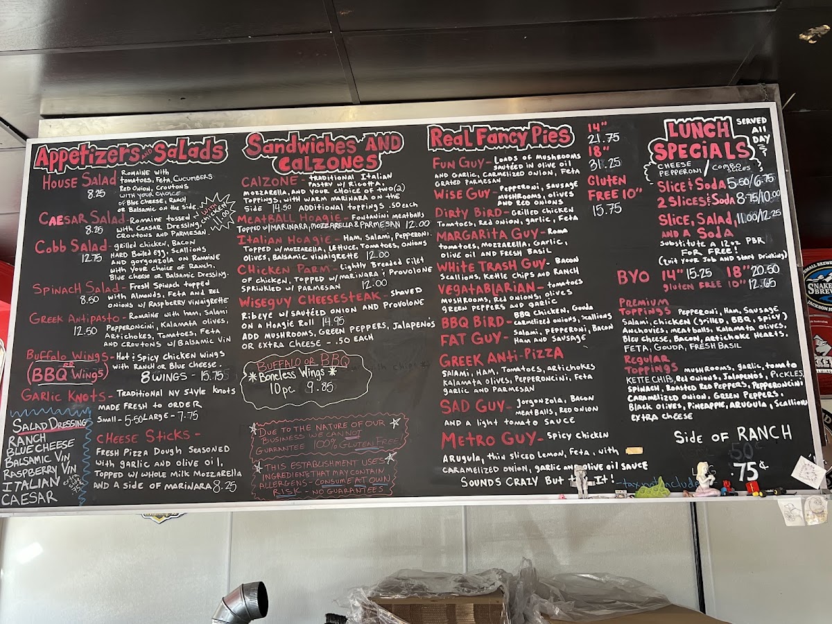 Menu Wiseguy Pizza Pie-4