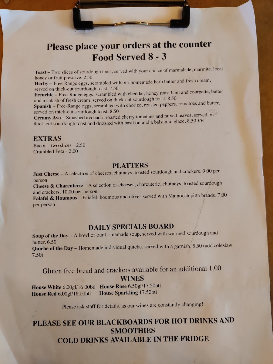 Menu Wolf On East-1