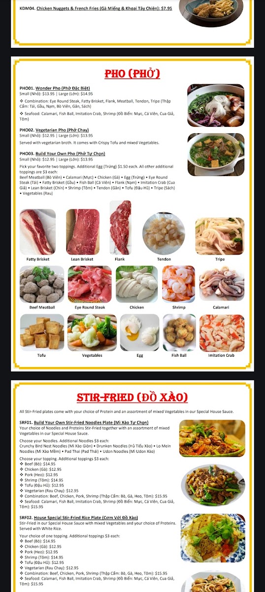 Menu Wonderpho Noodles & Spring Roll Bar-2