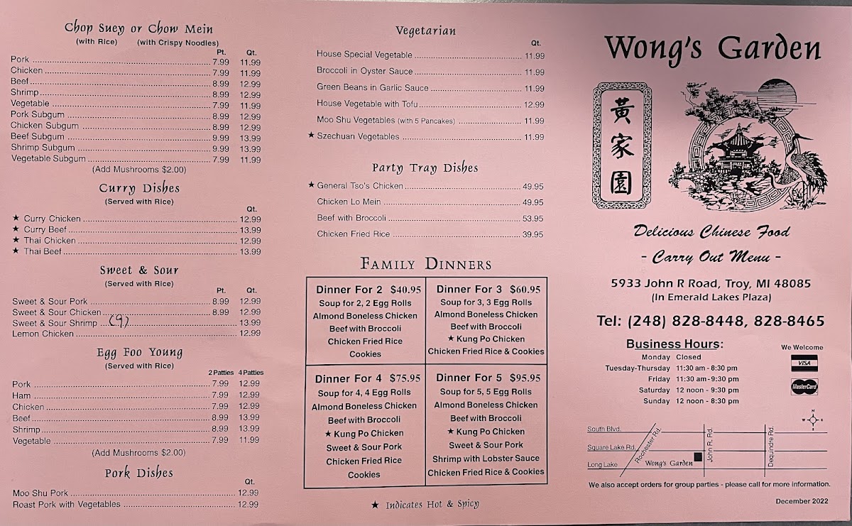 Menu Wong's Garden-3