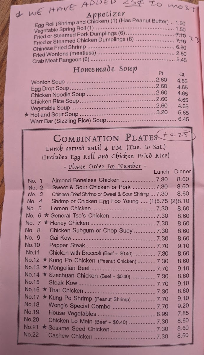 Menu Wong's Garden-5