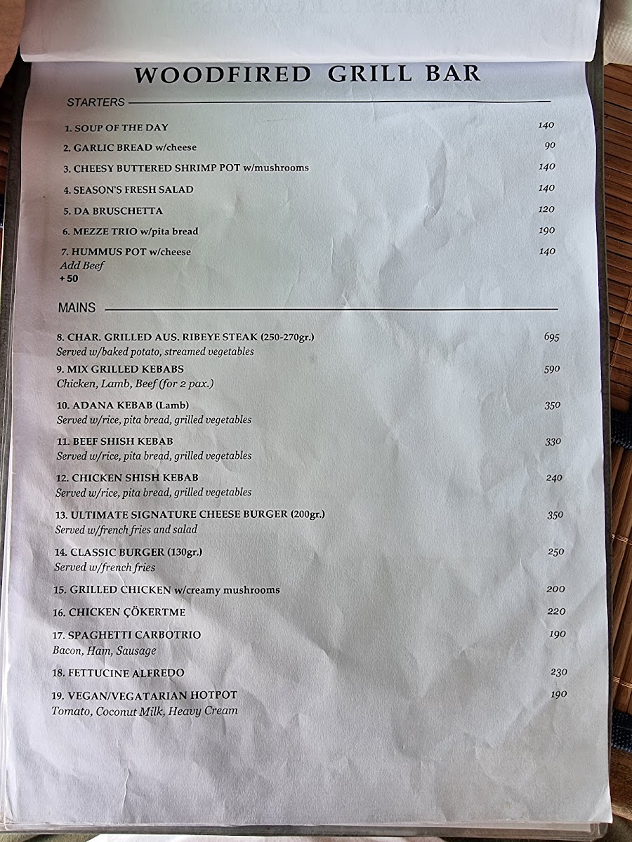 Menu Woodfired Grill Bar-9