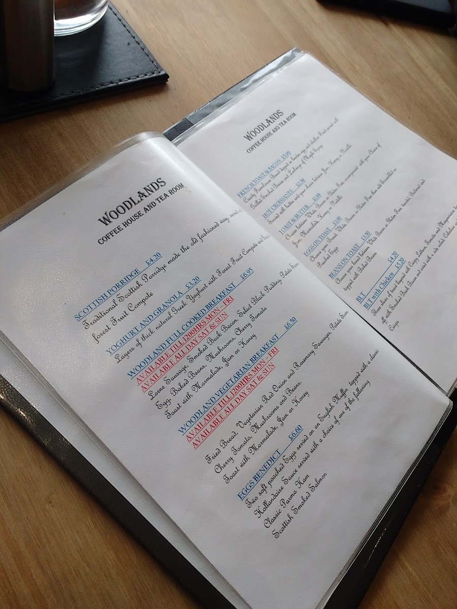 Menu Woodlands Coffee House & Tea Room-2