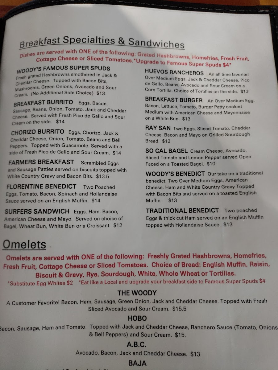 Menu Woody's Diner-1