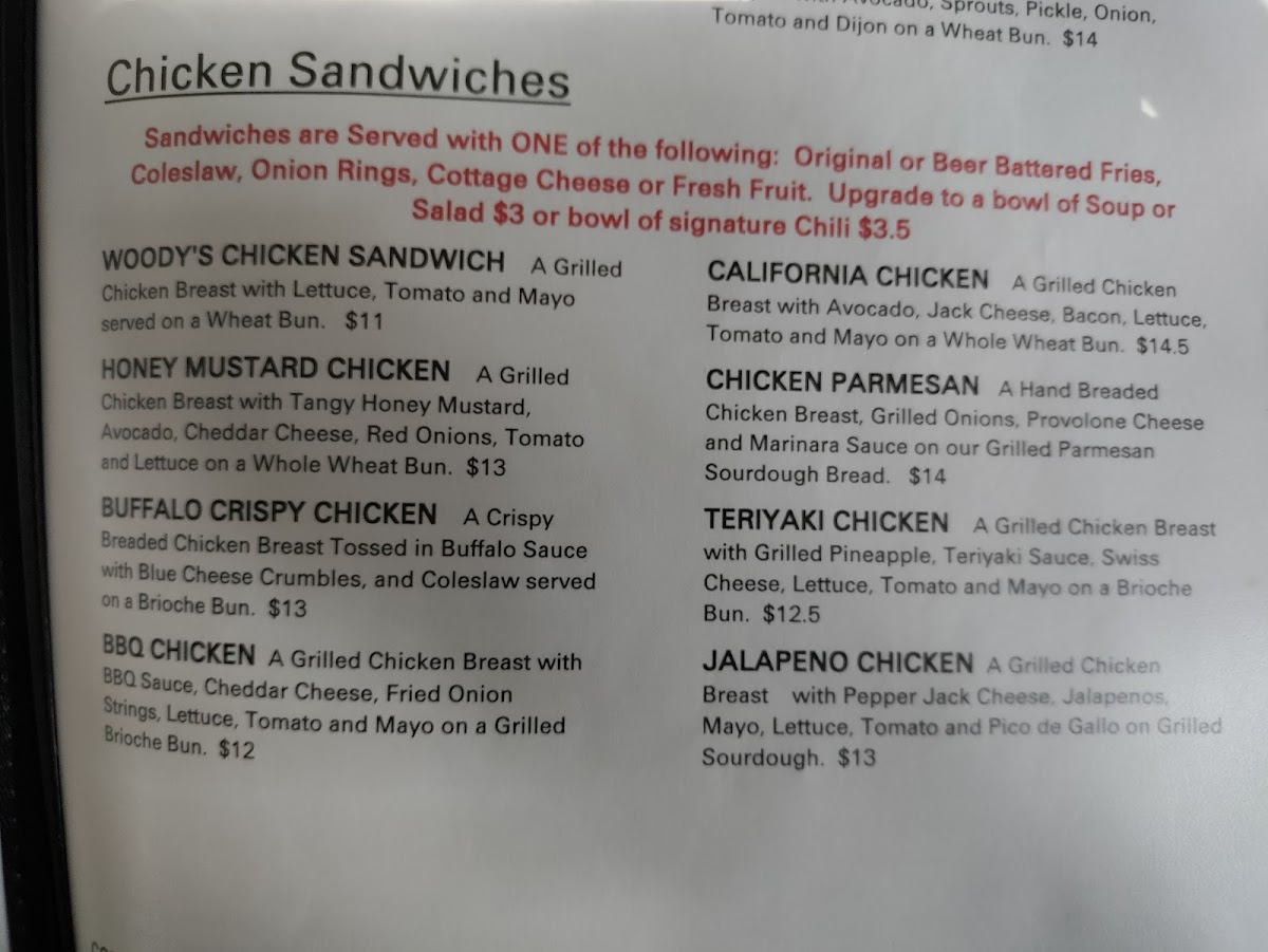 Menu Woody's Diner-4