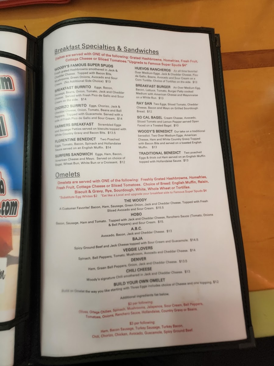 Menu Woody's Diner-5